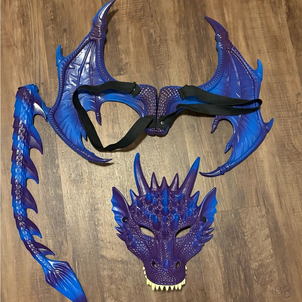 Purple and Blue Dragon Costume Set